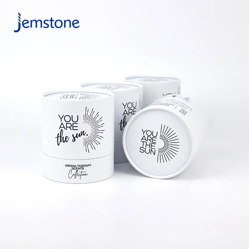 Custom Bio-degradable Kraft Cardboard Candle Paper Tube Food Premium Natural Soya Tea Coffee  Cylinder Packaging