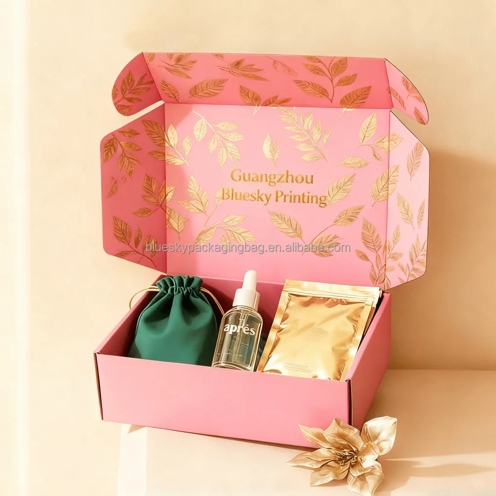 Custom Logo Recyclable Matt Lamination Pink Small Batch Colored Airplane Boxes for Clothing and Gift Packaging