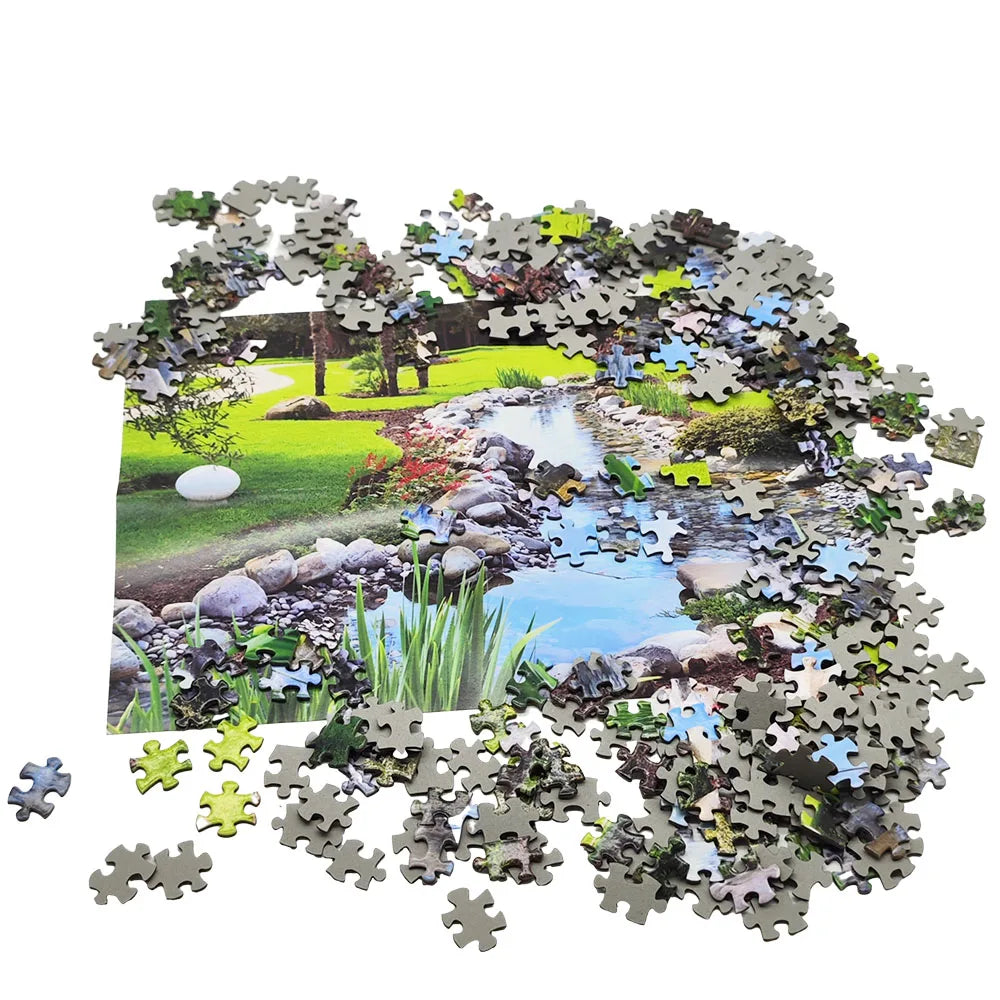 Oem Custom Printing Kids Toys Cartoon Paper Puzzle Board Games Cardboard Jigsaw Puzzles Accessories for Adults 1000 Pieces