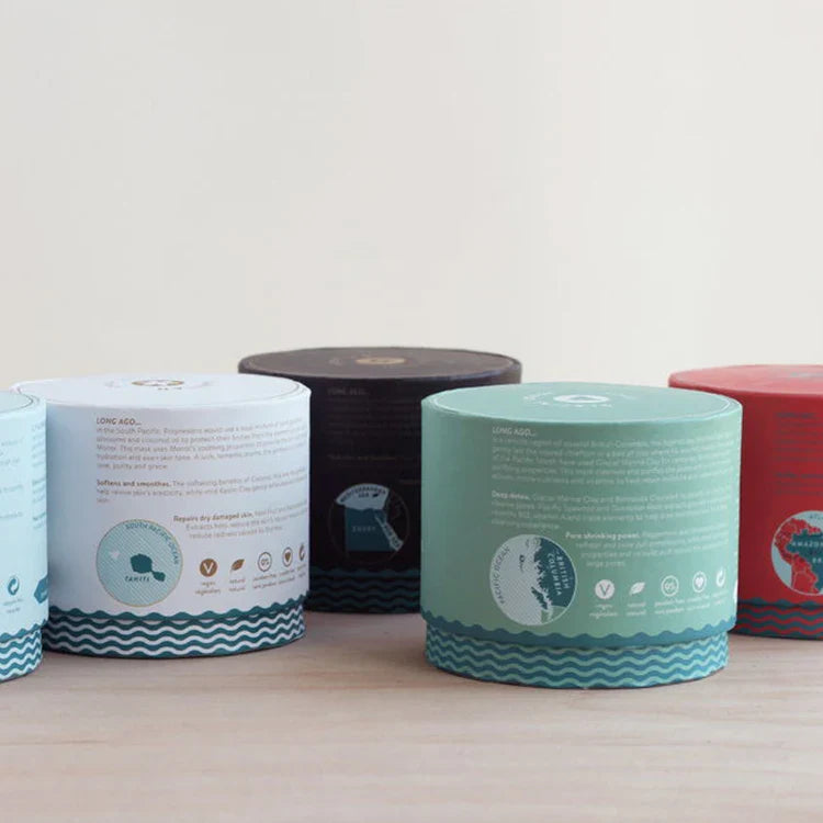 Biodegradable Cylinder Round Kraft Packaging Attached Lid Small Cosmetic Paper Tube