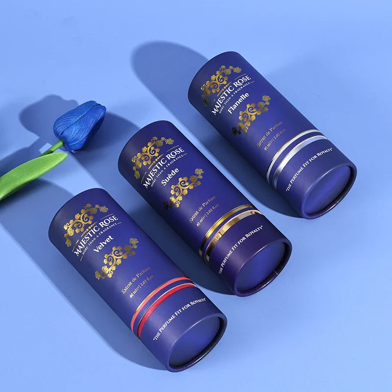 Custom Packaging Food Round  Bottles Cardboard Tube Black Push up Luxury  Gold Foil  Paper Tube Box Packaging