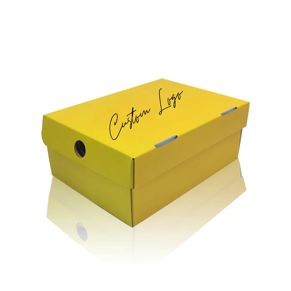 Drawer Mens Luxury Sport Shoe Box High Quality Package Designer Custom Made Bulk Rectangle Black Paper Recyclable 4C Printing