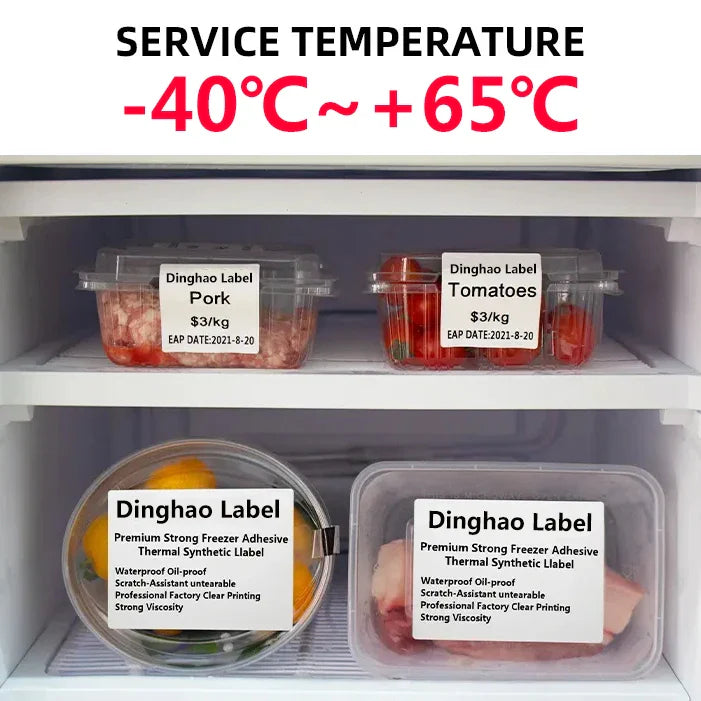 Premium Waterproof Oil Proof Scratch-resistant 800 Pcs Per Roll Direct Thermal Synthetic Paper Label 58x40 Sticker for Barcode