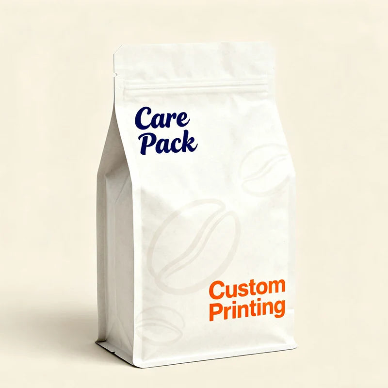Wholesale Coffee Bags Trilaminated Flat Bottom 8oz 12oz 250g 500g Mylar Foil Cafe Bags with Valve and Zipper