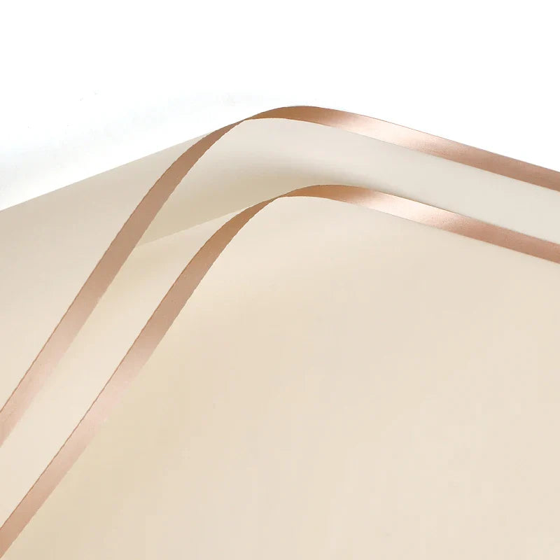 Korean Bouquet Wrapping Paper Flower Phnom Penh Jelly Film Waterproof Translucent Gold Edge Luxury Wrapping Paper for Flowers
