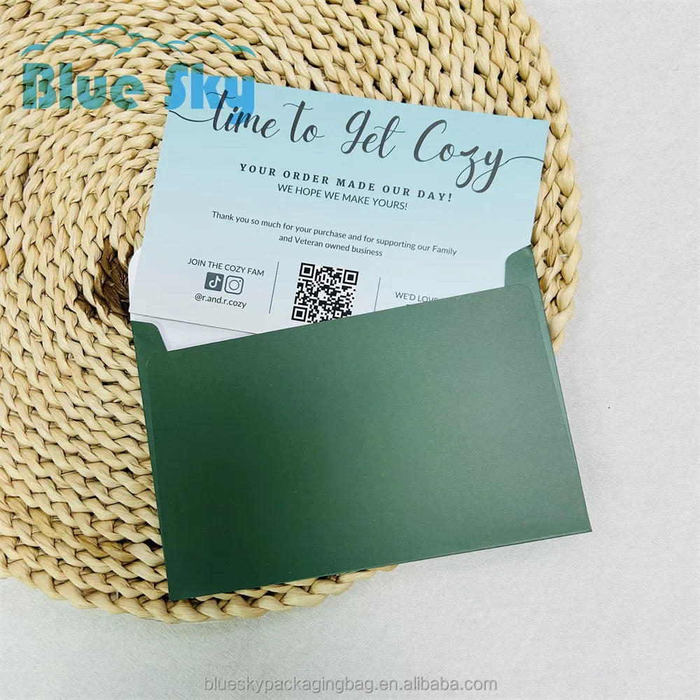 ODM Custom Colorful Logo Paper Insert Postcard Gift Business Cards Promotion Thank You Card for Small Business