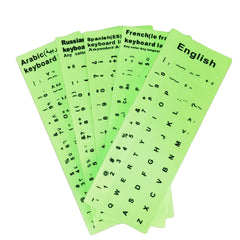 Laptop Keyboard Stickers Custom Language Azerty Keyboard Letter Stickers Spanish Arabic French PC Universal Keyboard Stickers