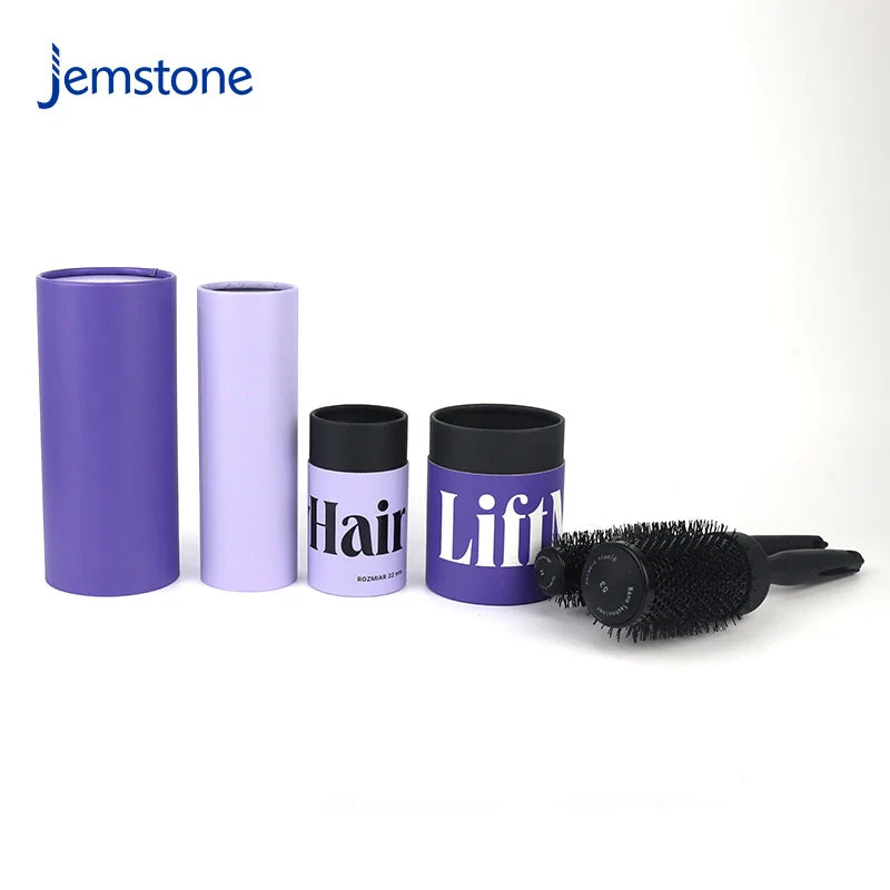 Eco-Friendly Custom Push up Paper Tube Product Cylinder Packaging Hair Curler Makeup Brush Luxury Round Kraft Cardboard Tube