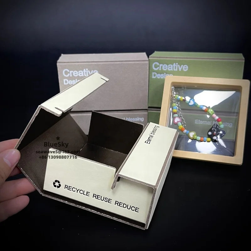 Recyclable Handmade Jewelry Gift Drawer Box Luxury Paper Board Jewelry Assemble Drawer Box