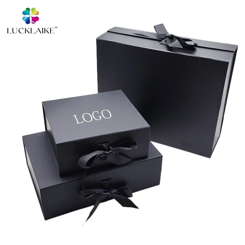 Custom Logo Versatile Premium Gift Box Luxury Package Cardboard Paper Hoodie Shoes Clothes Magnetic Packaging Box With Ribbon