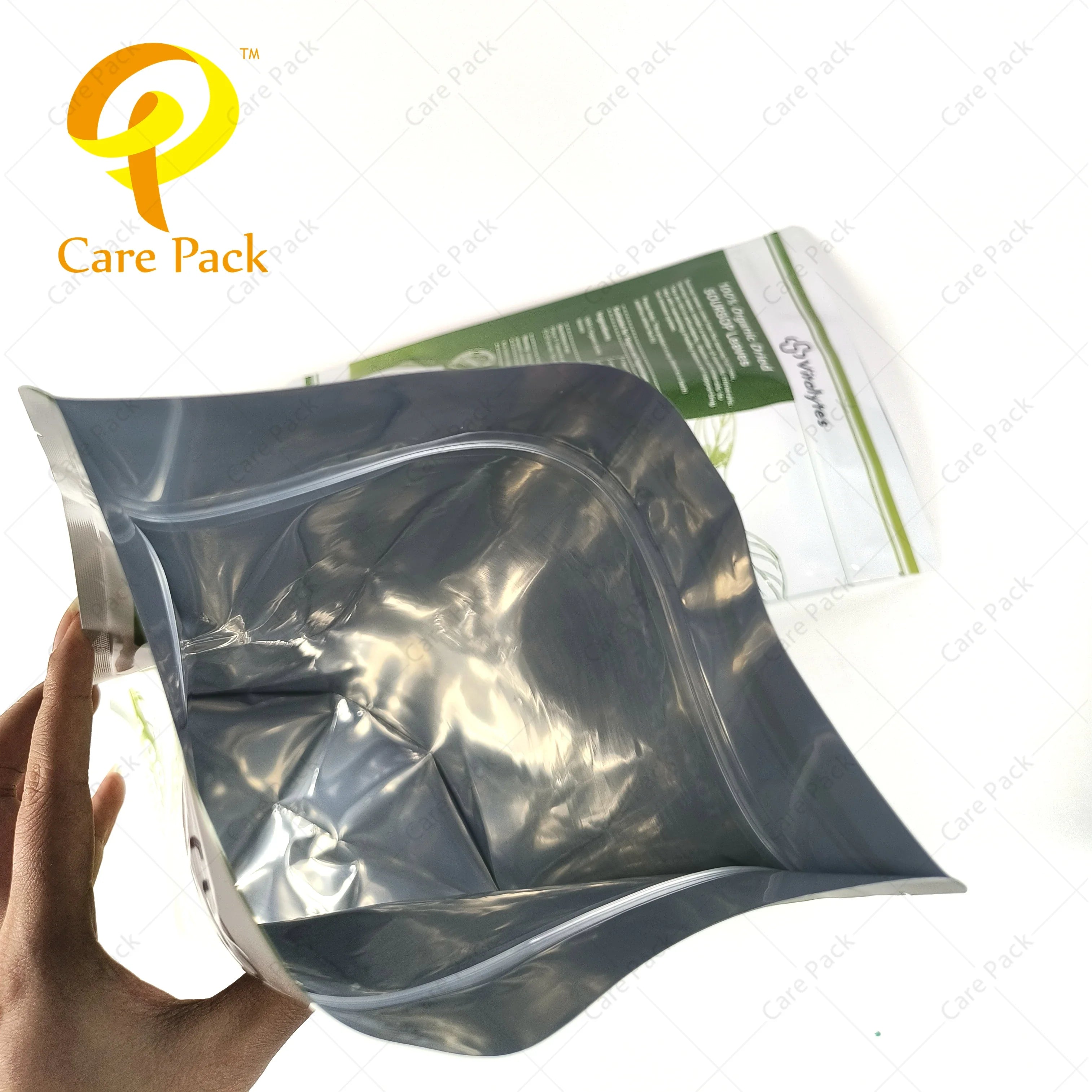 High Quality Stand up Pouch With Zipper for Tea Leaf Coffee Bean Powder Health Care Heat Seal Customize Flat Bag