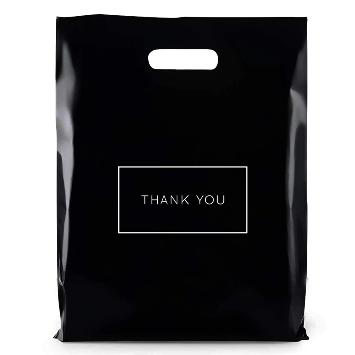 Plastic Bags for Business Small Merchandise Shopping Bags Retail Die Cut Handle Bags