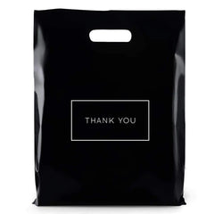 Plastic Bags for Business Small Merchandise Shopping Bags Retail Die Cut Handle Bags
