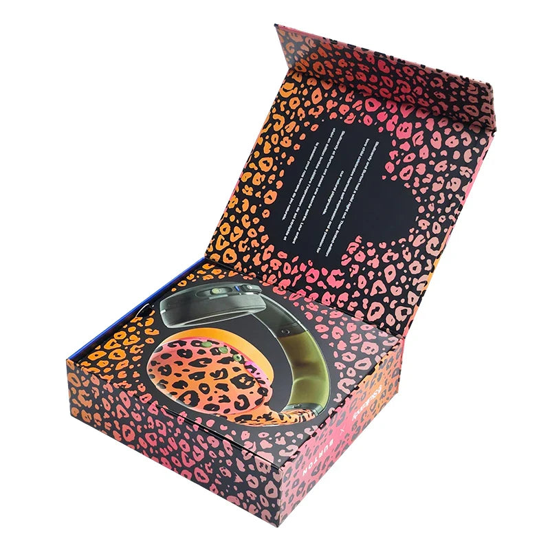 Custom Smart Electronics Headset Earphone Packaging Art Paper Folder Box Sponge Liner Plastic Tray Insert for Sports Earphones