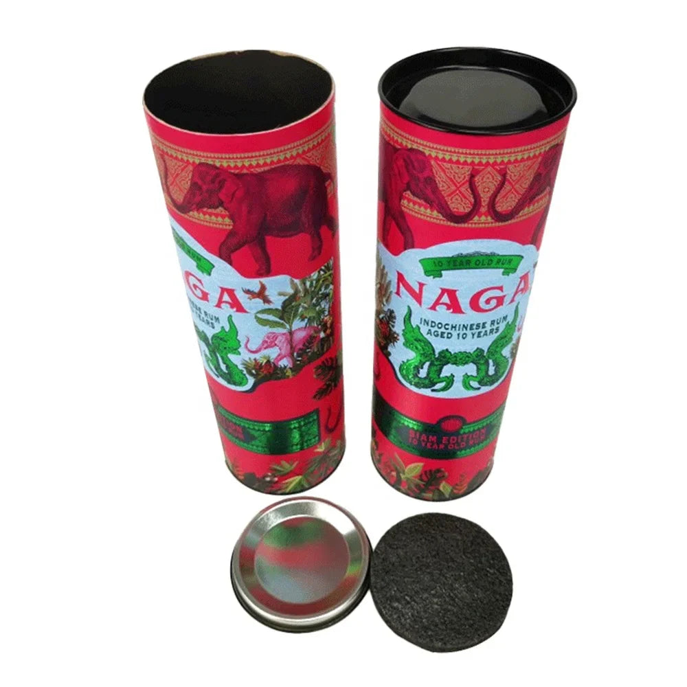 Factory OEM Box Custom Shipping Cosmetic Packing Cocoa Bean Paper Tube for Wine Packaging