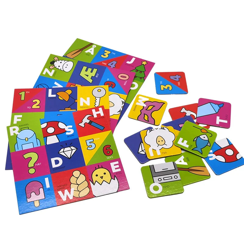Children Large Matching Puzzle Games Early Learning Card My First Jigsaw Puzzle Toys for Children Kids Educational Toys