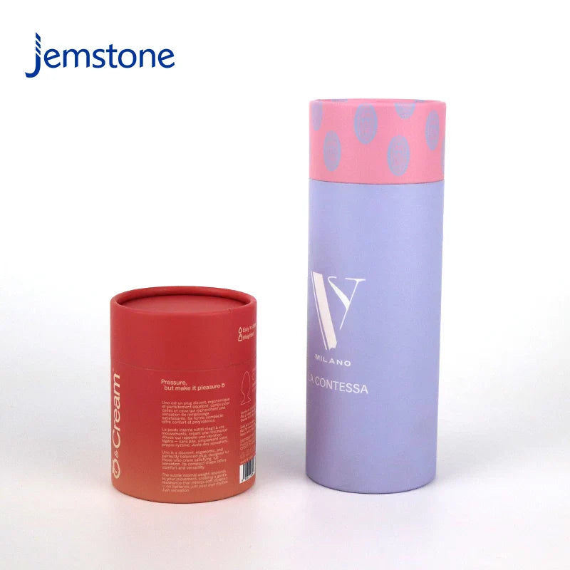 Eco-Friendly Custom Printed Luxury Round Kraft Cardboard Box Cosmetic Toy Paper Tube Skincare Box Cylinder Tube Packaging