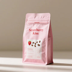 Label Plastic One Way Valve Roated Bean Flat Bottom Zipper Coffee Beans Bags With Valve and Zipper