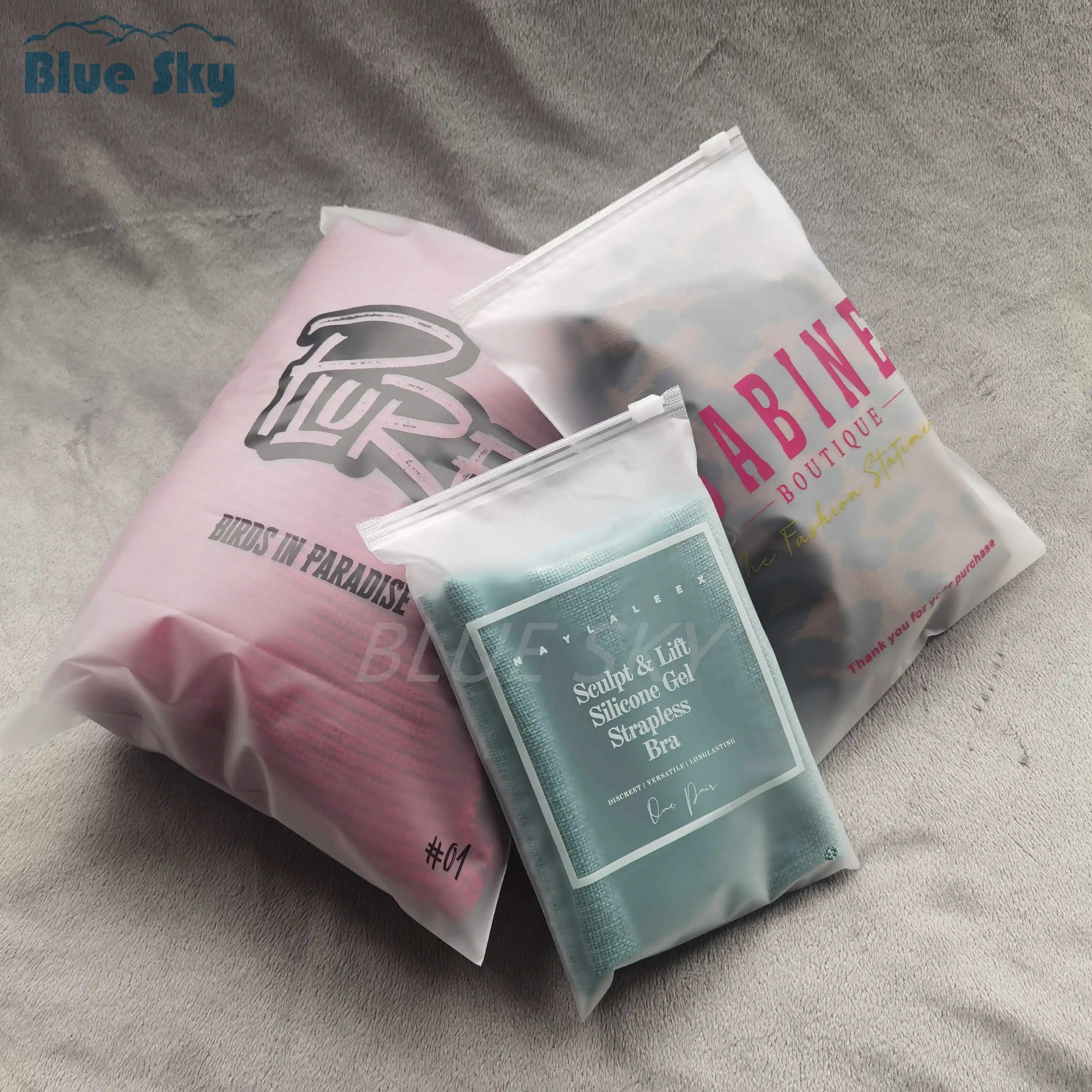 Custom Biodegradable Plastic Clothing Packaging Bags for Packaging Shipping Zipper Bag with Own logo Zip Bag