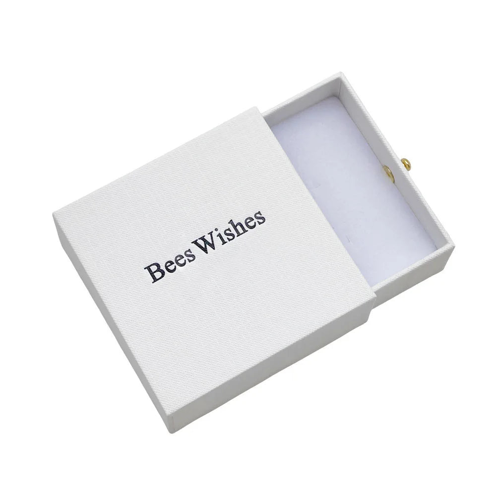 Luxury Personalized Handmade Mini Cardboard Drawer Embossed White Jewelry Ring Earrings Packaging Gift Boxes with logo