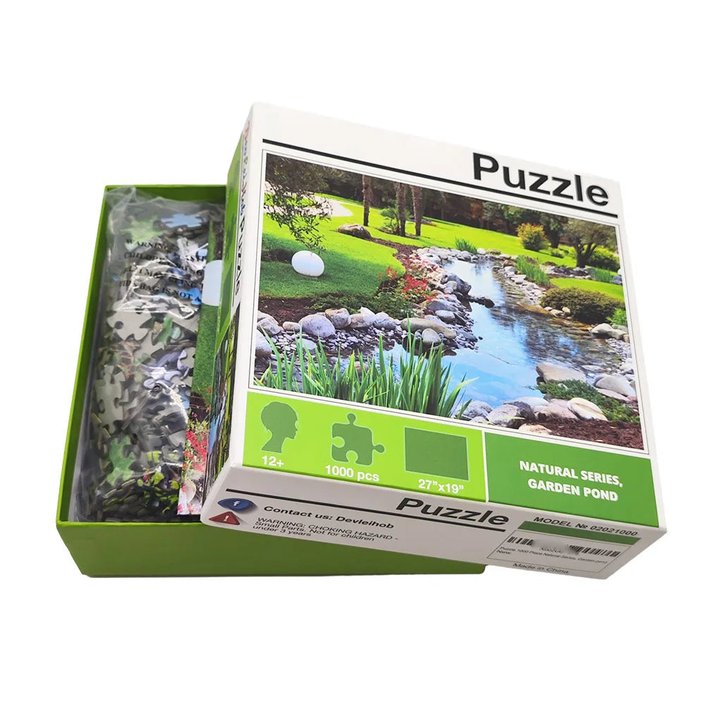 Oem Custom Printing Kids Toys Cartoon Paper Puzzle Board Games Cardboard Jigsaw Puzzles Accessories for Adults 1000 Pieces