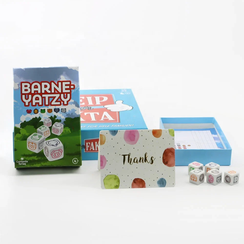 Wholesale Custom Printed Paper Cardboard Child Kid Board Game Table Funny Playing Games Cards for Adults Family