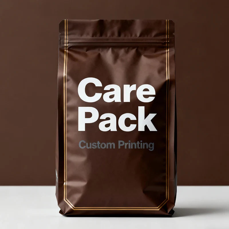Wholesale Coffee Bags Trilaminated Flat Bottom 8oz 12oz 250g 500g Mylar Foil Cafe Bags with Valve and Zipper