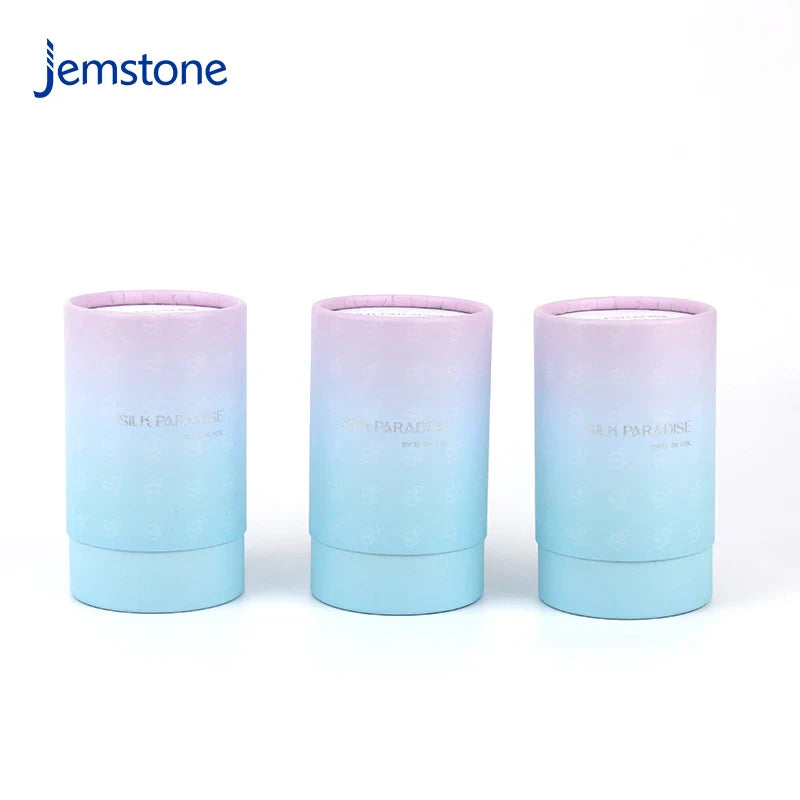 Eco-Friendly Custom Luxury Cosmetic Cylinder Packaging Skincare Kraft Cardboard Tube Essential Oil Perfume Bottle Paper Tube