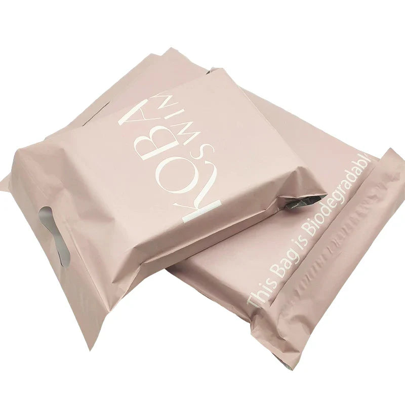 Factory Wholesale White Pink Poly Mailers Custom Waterproof Self Adhesive Bio Mailing Shipping Bag for Clothing Packing