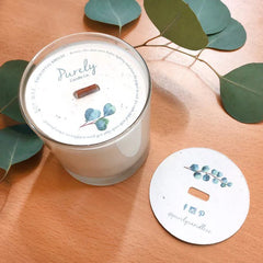 Customized Printed Logo Candle Dust Cover Plantable Wildflower Seeds Paper Cards for Candle Candle Dust Protector Thank You Card