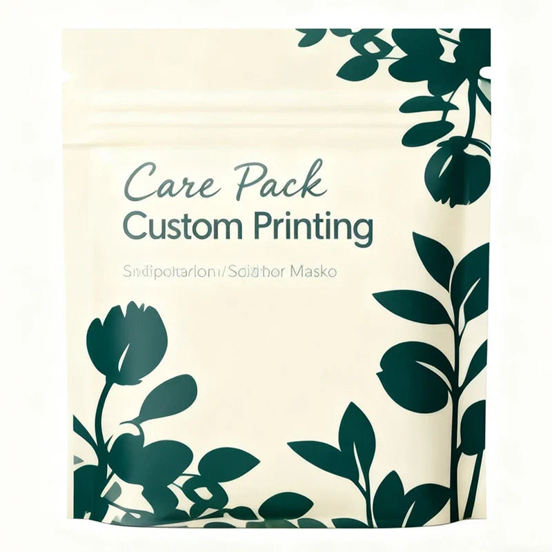 Customized Mini 3 Side Heat Seal Sachet Personal Care Packaging Skincare Facial Pouch With Zipper