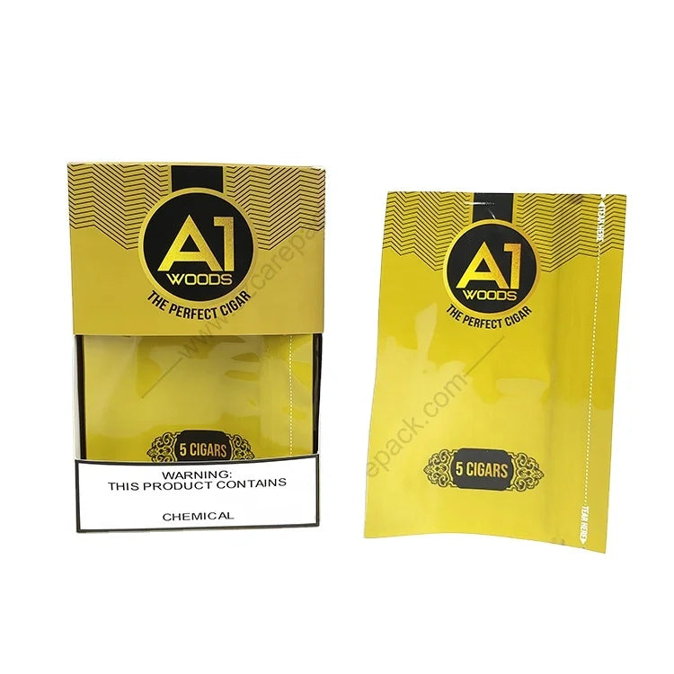 Custom Natural Fruit Flavor Blunt Wrap Joint Wrap  Packaging Bag and Display Box Cigar Packaging