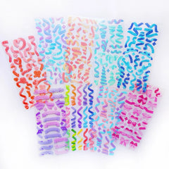 Manufacturer Custom Fancy Personalised Vinyl Hologram Rainbow Glitter Finished Kiss Cut Sticker Sheet