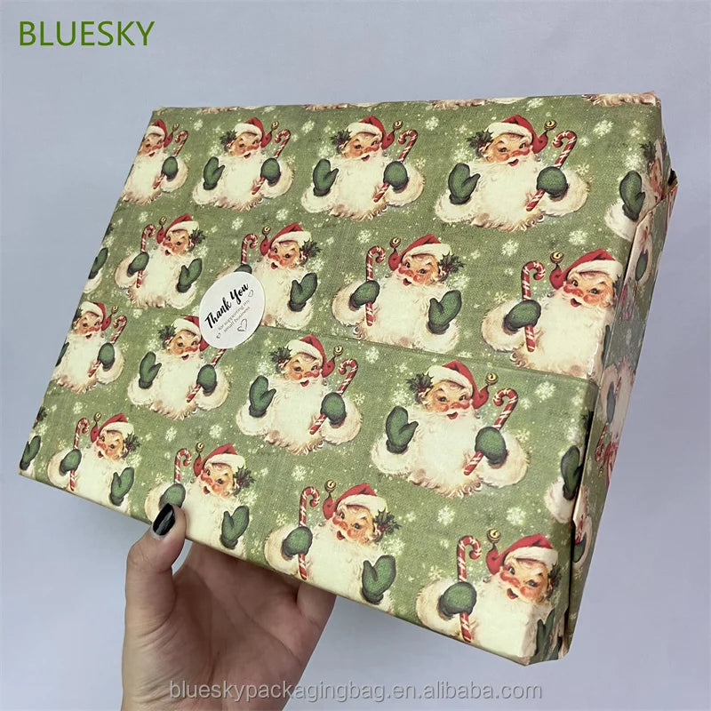 Wrapping Paper Rolls Recycled Christmas Wrapping Paper  Holiday Pattern Gift Wrap Christmas