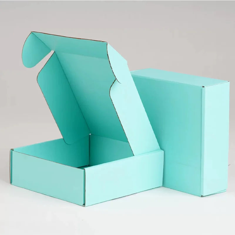 Green Kraft Corrugated Boxes Customizable Packaging Carton for Shipping Mailing Eco Friendly Material with Gold Foil LOGO