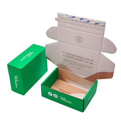 Eco-Friendly Green Zipper Cosmetic Packaging Gift Box for Shipping Mailing Skin Care Makeup with Matt Lamination Sponge Liner