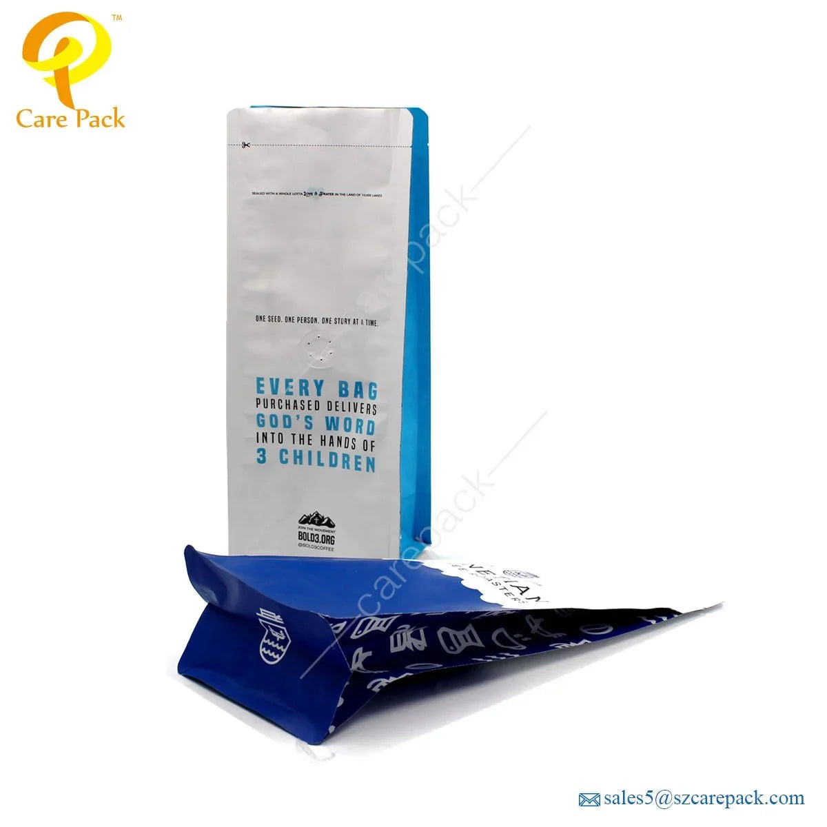 Custom Printed Flat Bottom Coffee Bags 100g 250g 500g One Way Air Valve Beans Box for Pet Food and Coffee/Tea Packaging