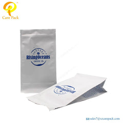 Custom Printed Flat Bottom Coffee Bags 100g 250g 500g One Way Air Valve Beans Box for Pet Food and Coffee/Tea Packaging